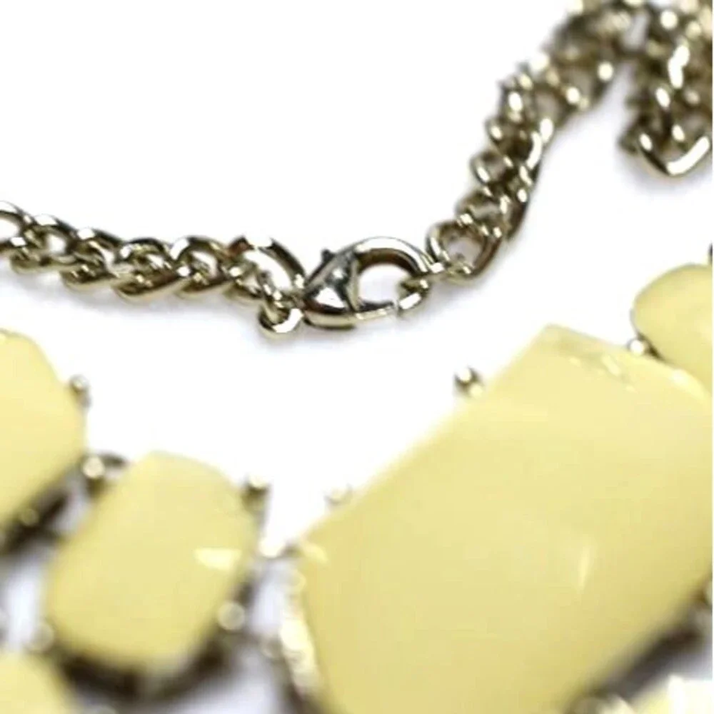Mellow Yellow Funky Boho Statement Cabochon Beads Gold Tone Grunge18